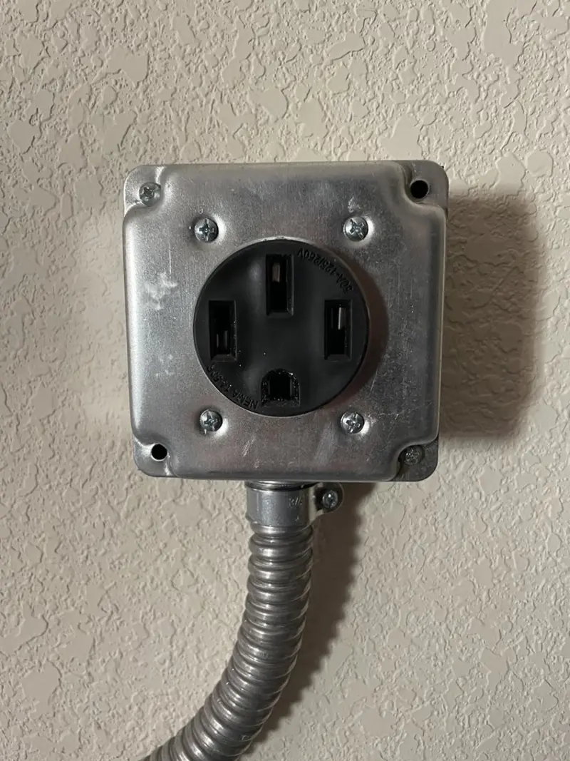 NEMA 14-50 outlet installed for Electrical Panel Upgrade in Morrison
